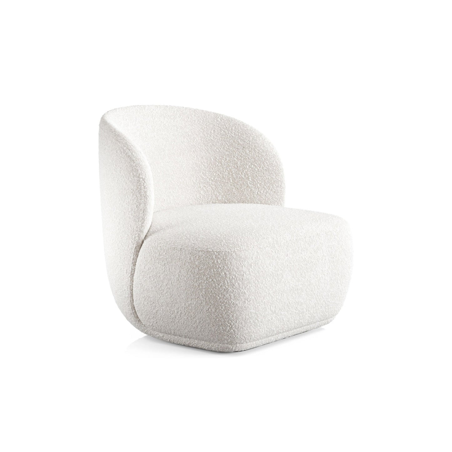 White textured armchair on a white background