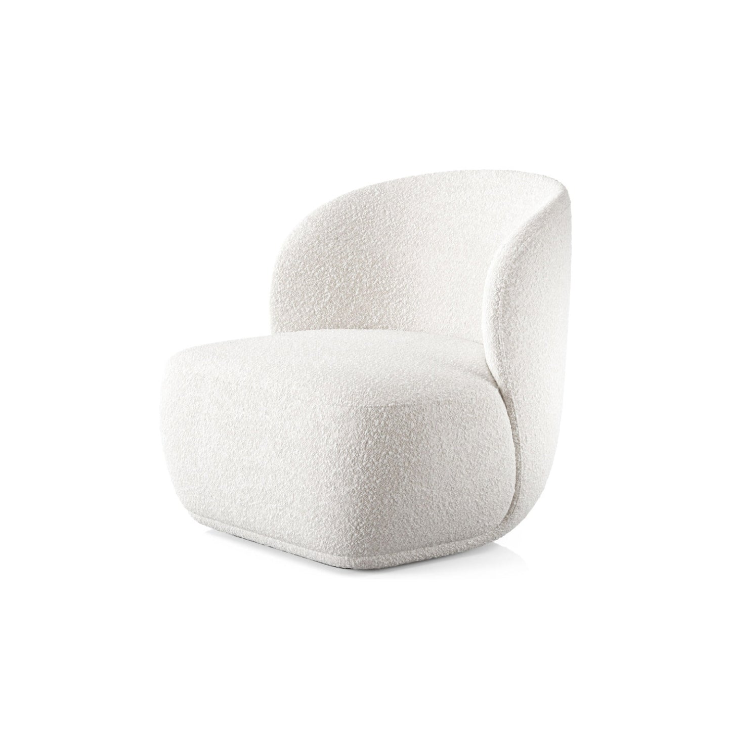 White textured chair on a white background