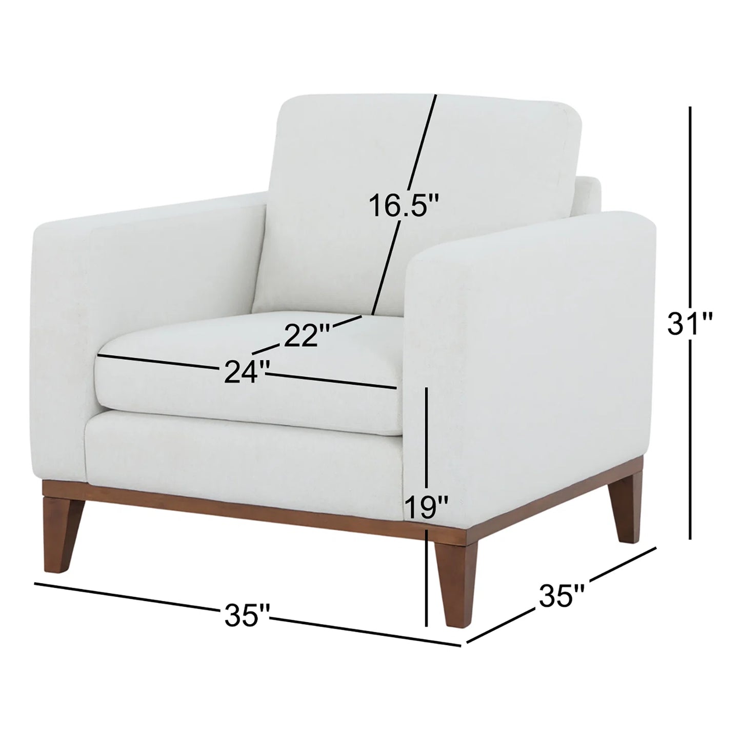 Libra Armchair, White