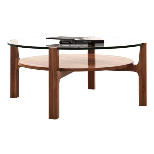 Soho Coffee Table, Round, Dark Walnut, 36in