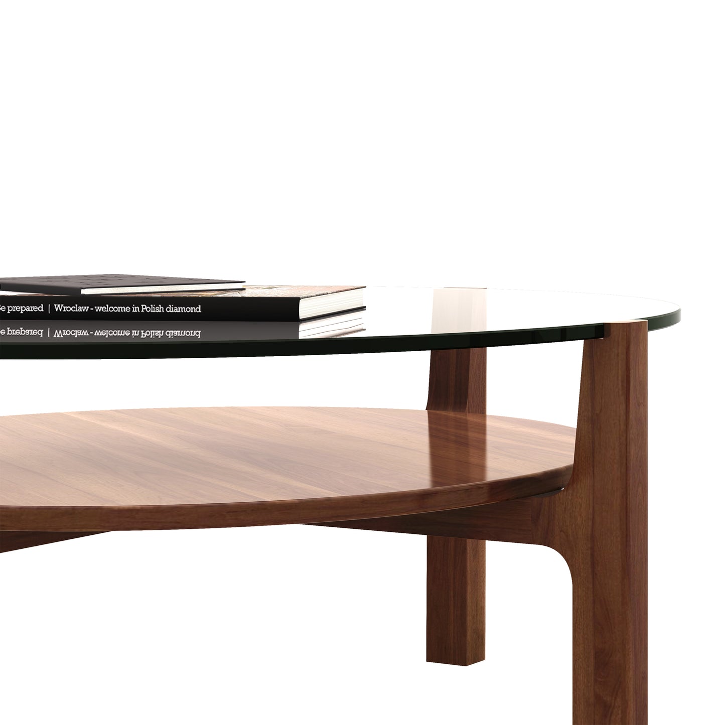 Soho Coffee Table, Round, Dark Walnut, 36in