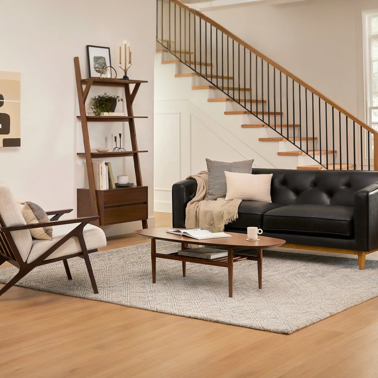 Aurora Oval Coffee Table, Walnut