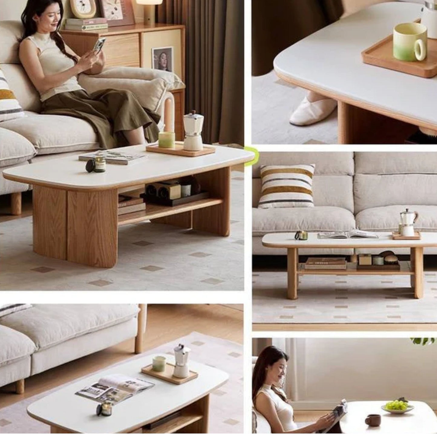 Arco Coffee Table, White