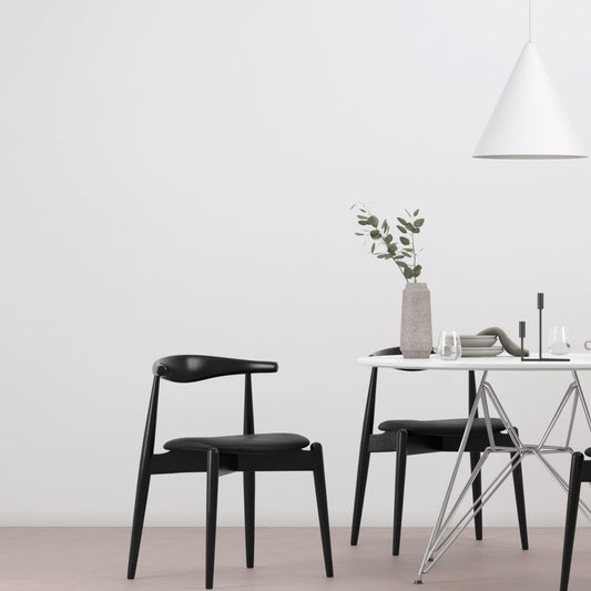 Farmhouse style solid wood dining chair set