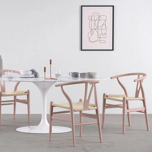 Wishbone Dining Chair, Pink