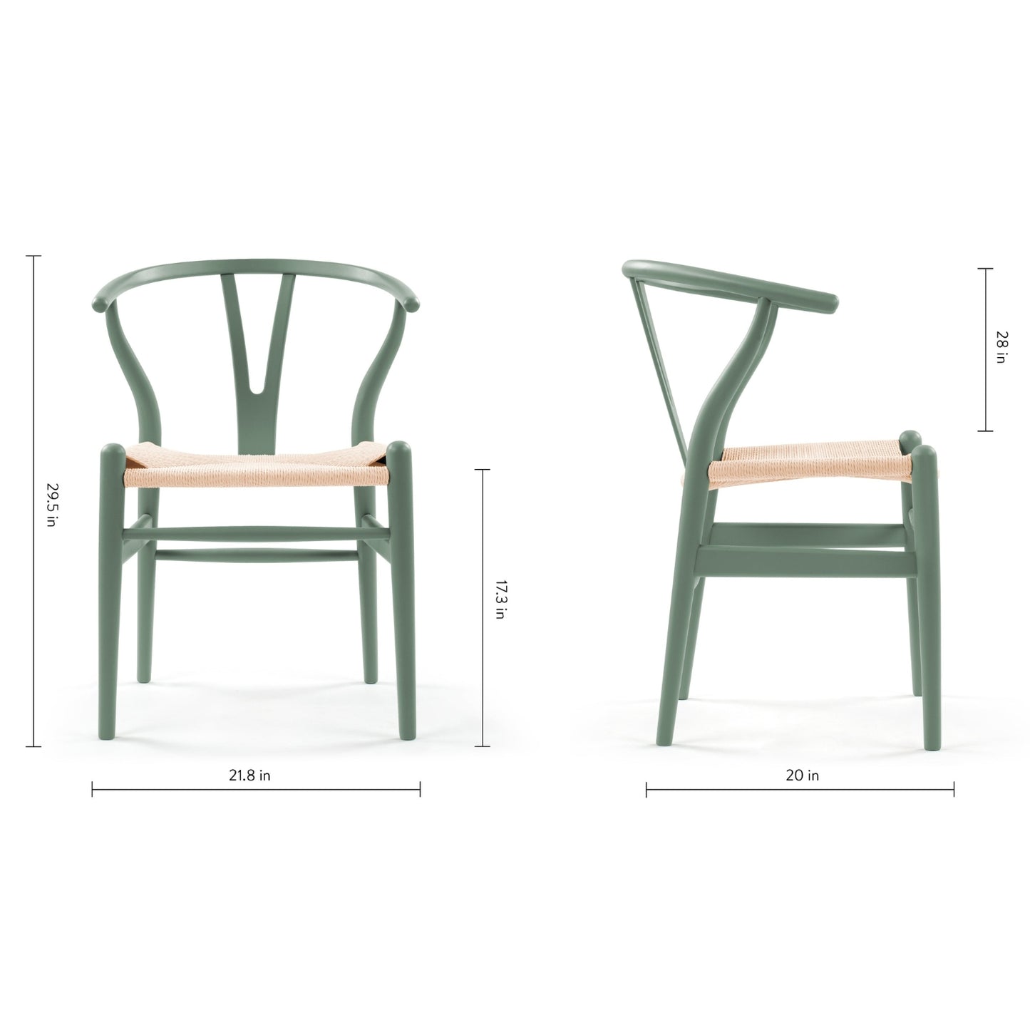Wishbone Dining Chair, Green