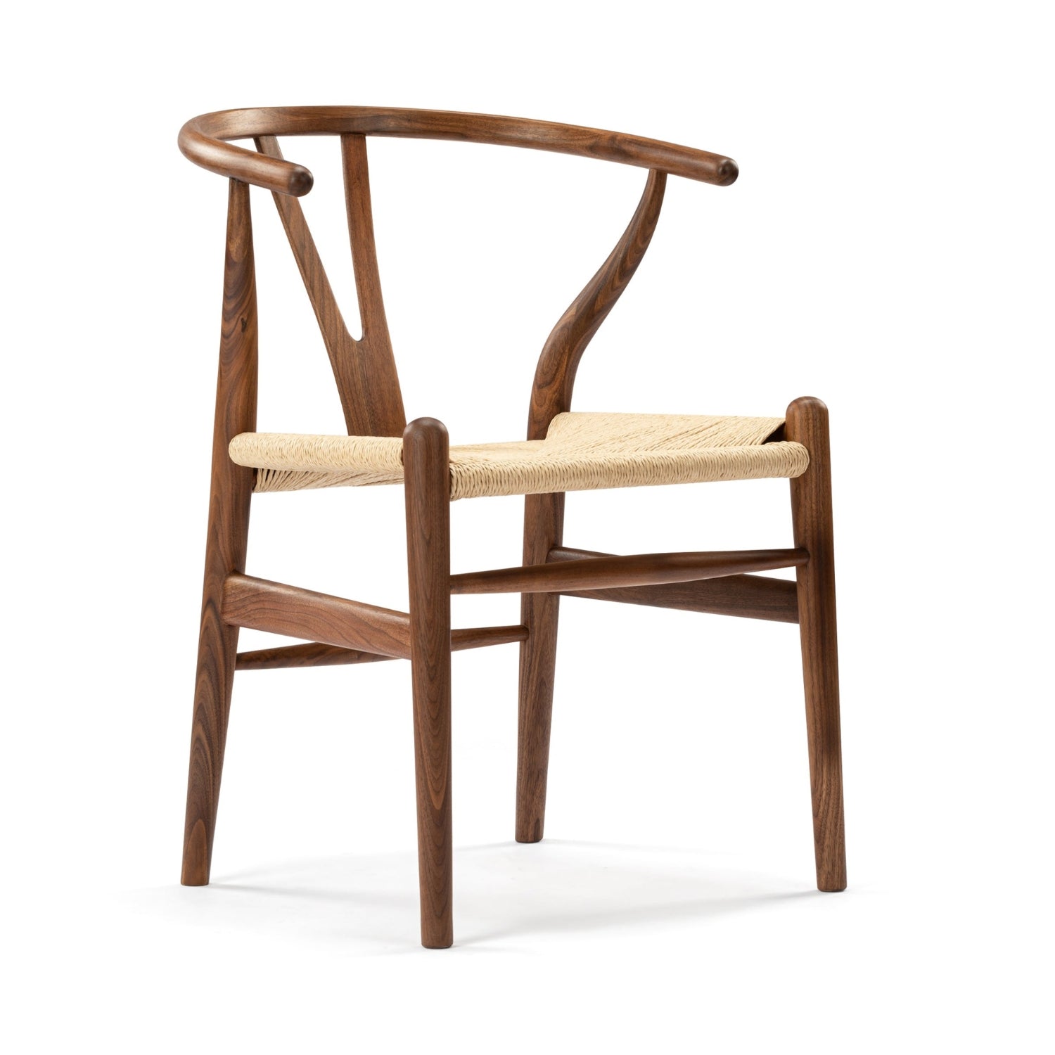 Handcrafted wishbone chair with paper cord seat