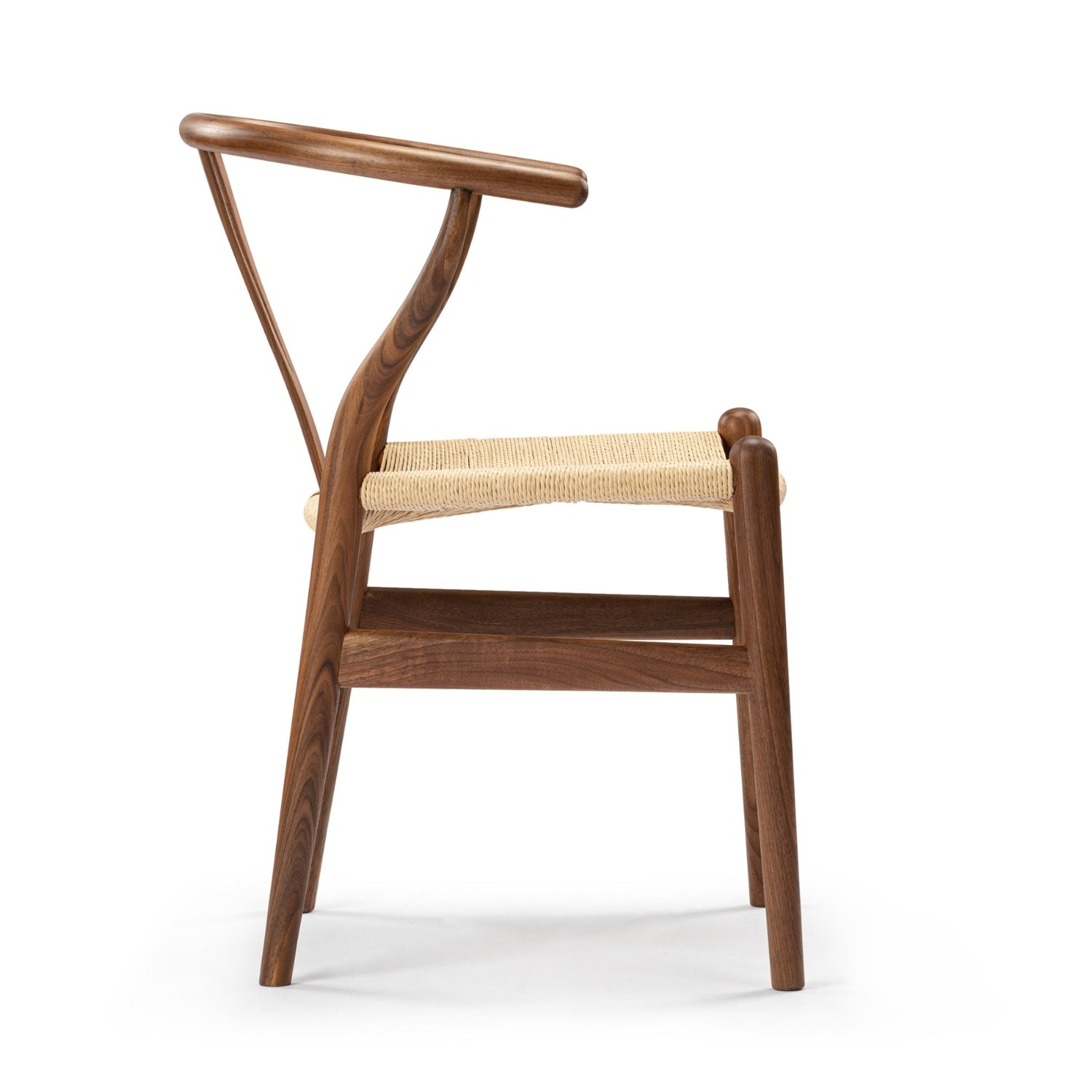 walnut wishbone Dining Chair with vintage appeal