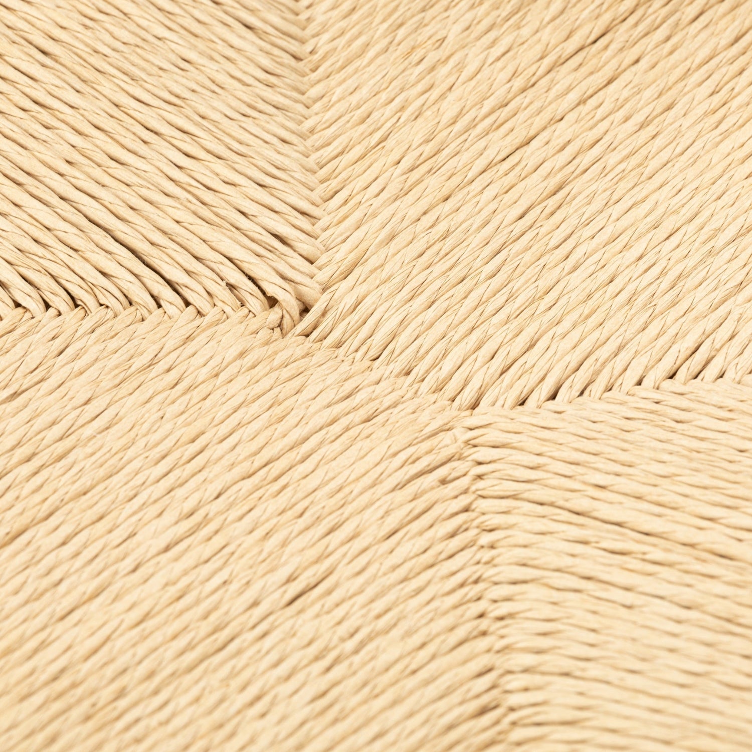 close-up of paper cord seat on Wishbone Chair