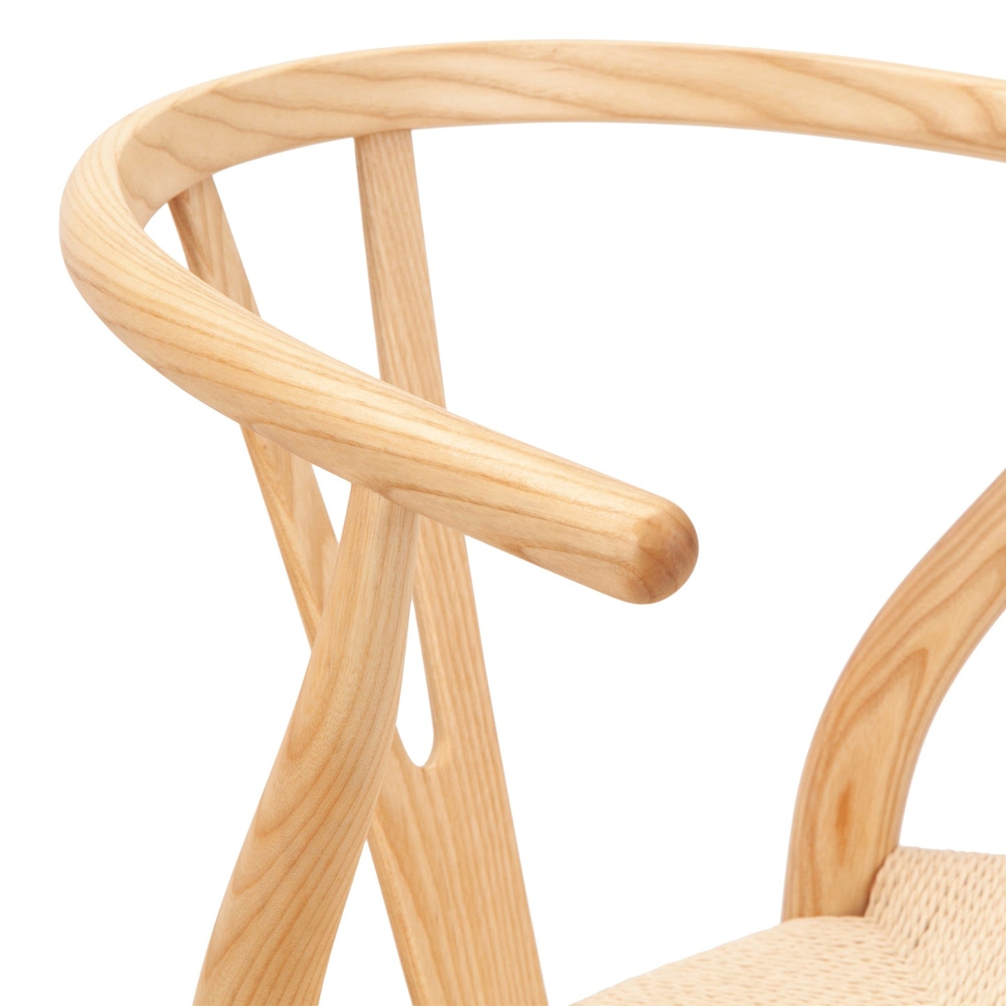 Solid wood Wishbone Dining Chair with wooden seat