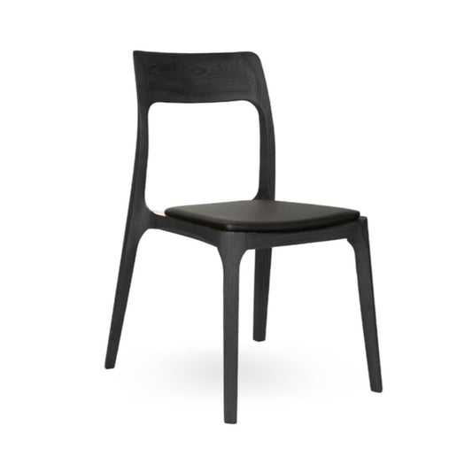 Concave curved backrest with minimalist backrest shape