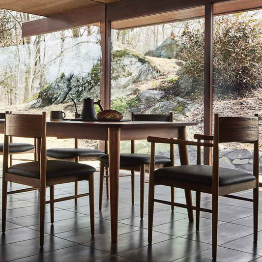 Barley Dining Chair, Black PU Leather