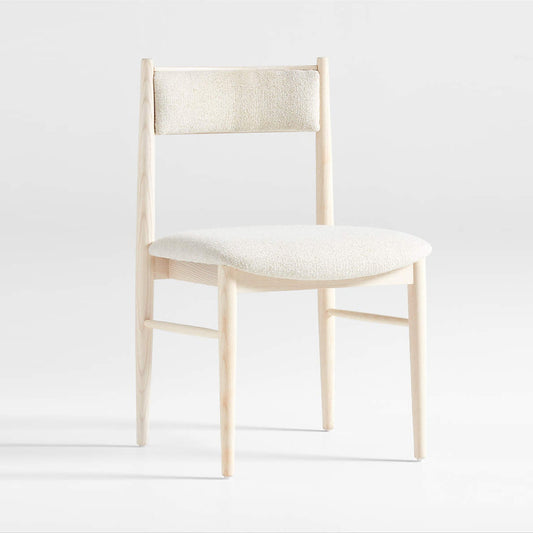 Barley Dining Chair, Whitewashed Ash with Ivory Seat