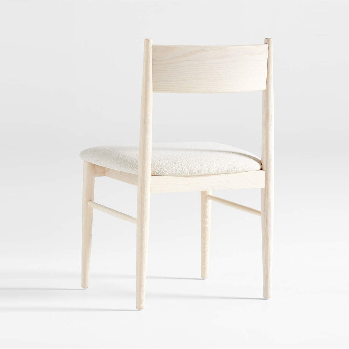 Barley Dining Chair, Whitewashed Ash with Ivory Seat