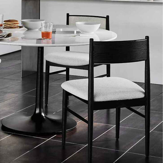 Barley Dining Chair, Black with Ivory Seat