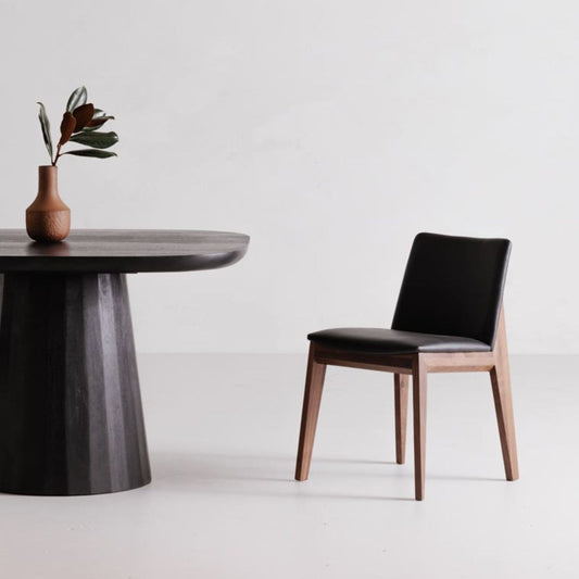 Dino Dining Chair, Black PU Leather