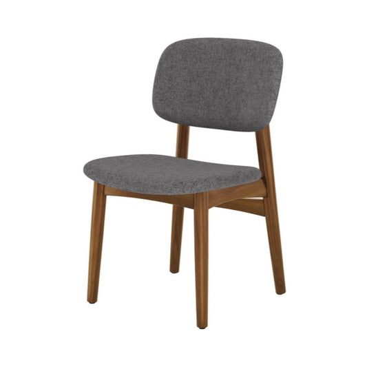 Cooper Dining Chair, Walnut Stain, Gray