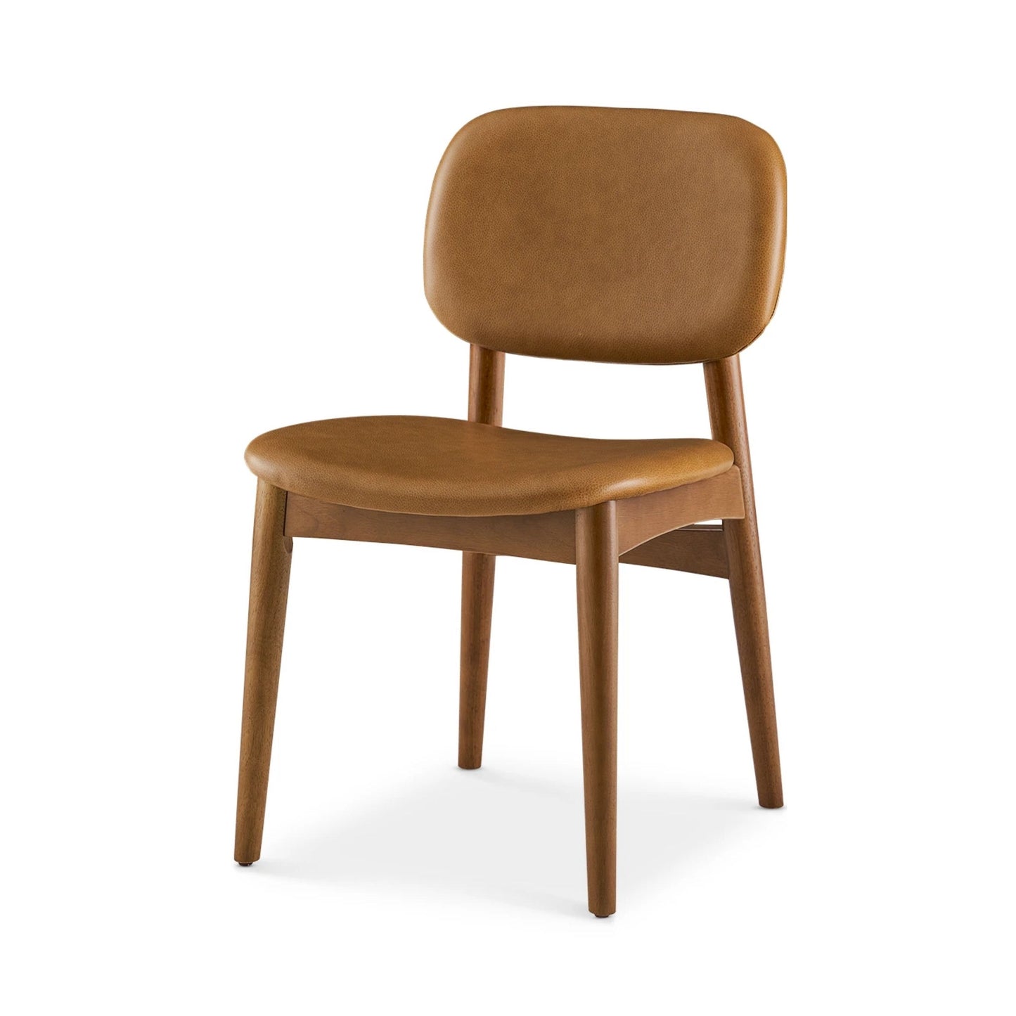 Cooper Dining Chair, Walnut, PU Leather
