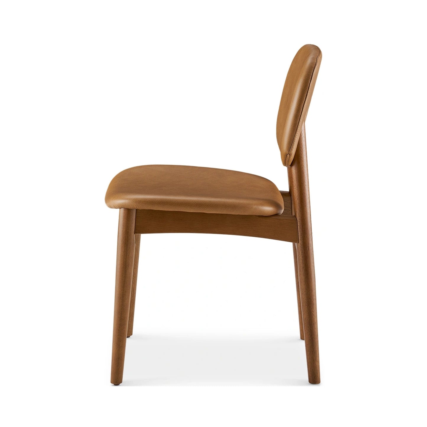 Cooper Dining Chair, Walnut, PU Leather