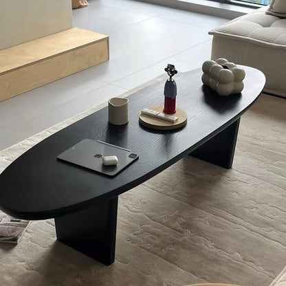 Ellipse Coffee Table, Black, 51in