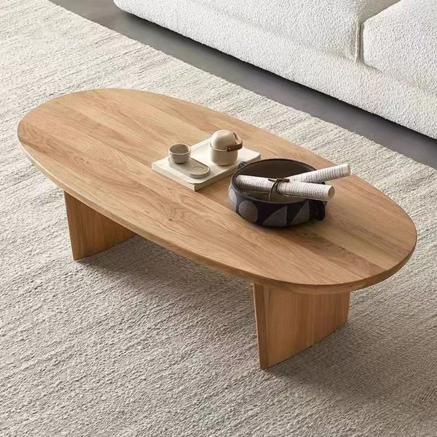 Ellipse Coffee Table, Oak, 51in