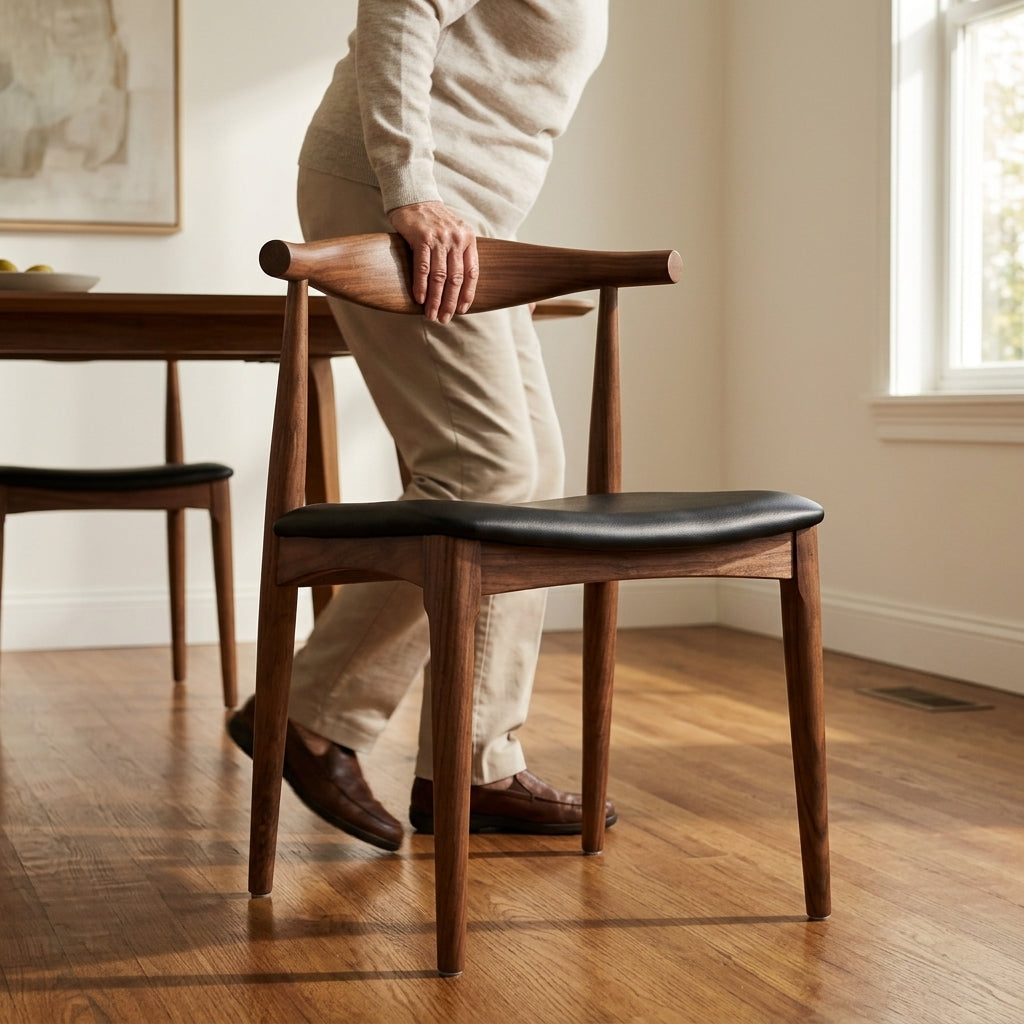 Elbow Dining Chair, Walnut