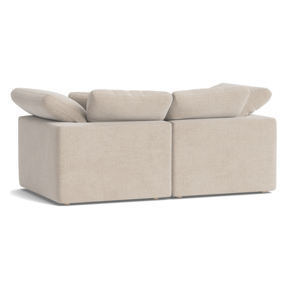 Haven Deep Seat Sectional Sofa, 2 Seater, Beige