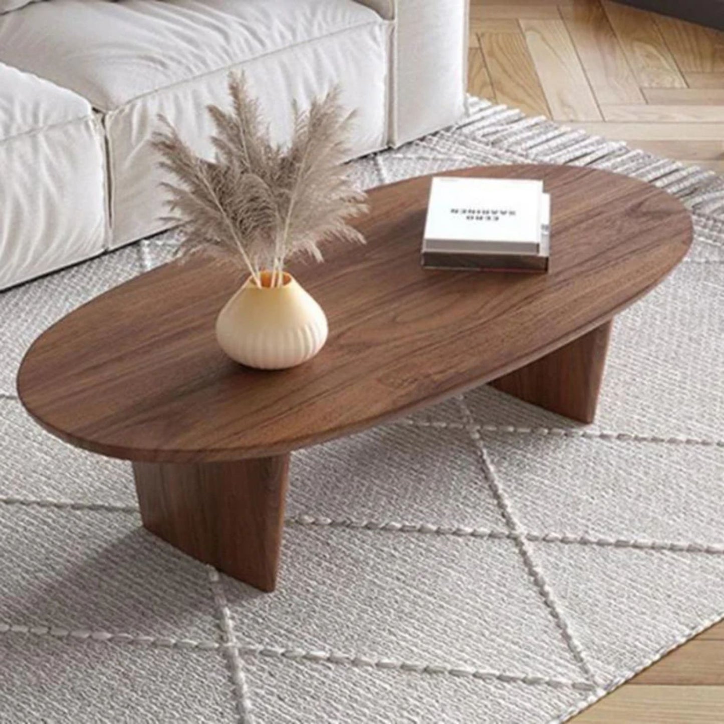 Ellipse Coffee Table, Walnut, 51in
