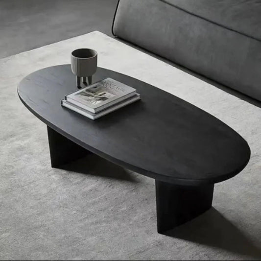Ellipse Coffee Table, Black, 51in