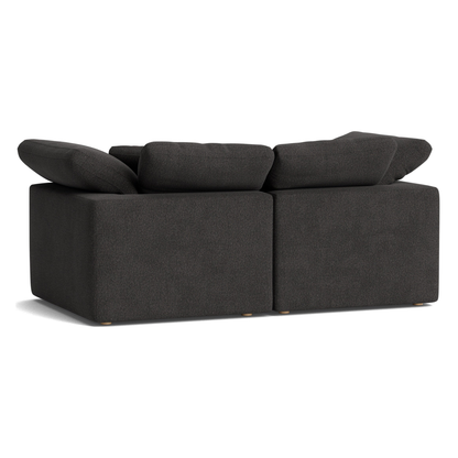 Haven Deep Seat Sectional Sofa, 2 Seater, Gray