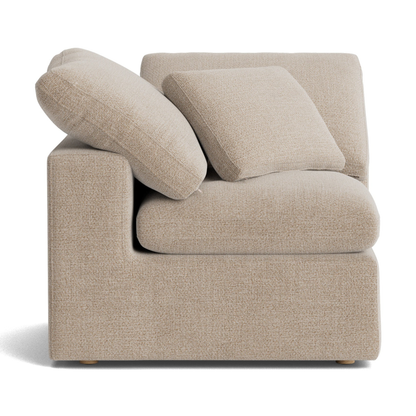 Haven Deep Seat Sectional Sofa, 2 Seater, Beige