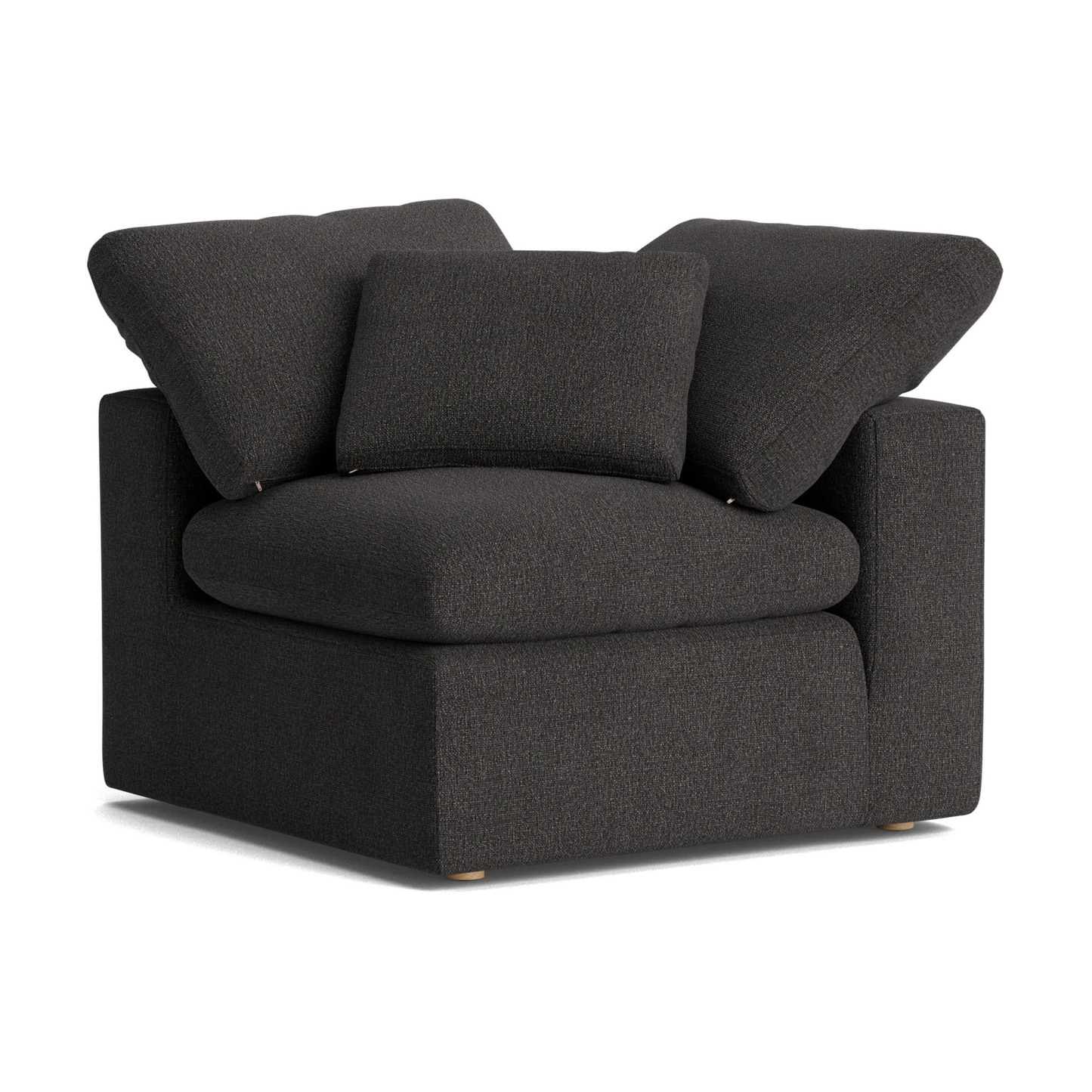 Haven Deep Seat Sectional Sofa, 2 Seater, Gray