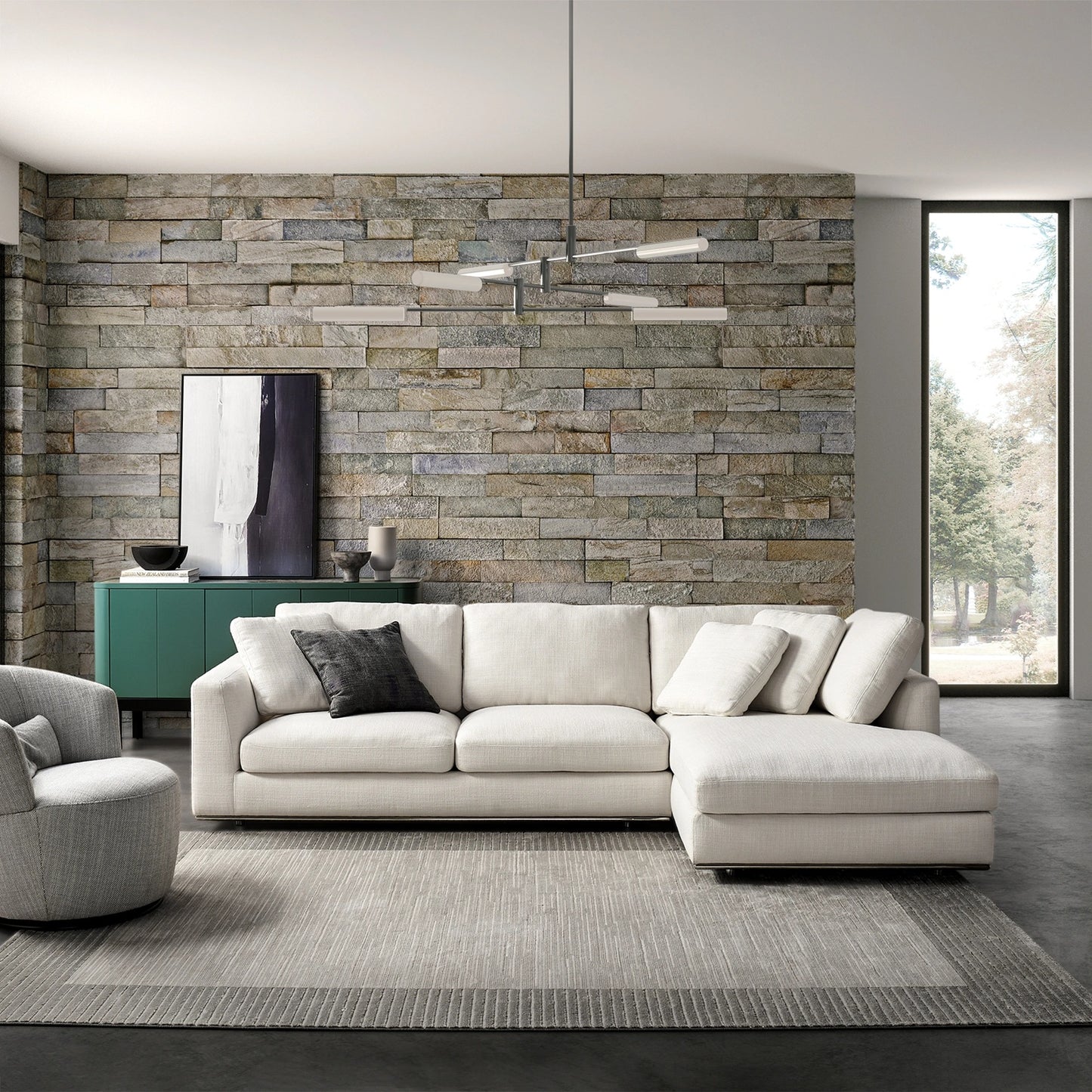 Hamilton Sectional Sofa, Left Facing, Beige