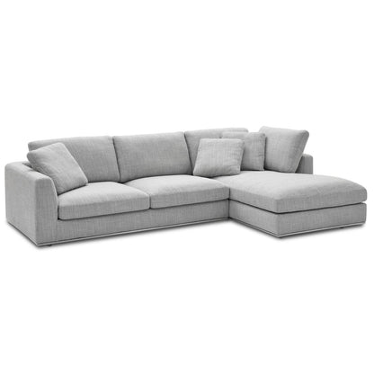 Hamilton Sectional Sofa, Left Facing, Smoke Gray