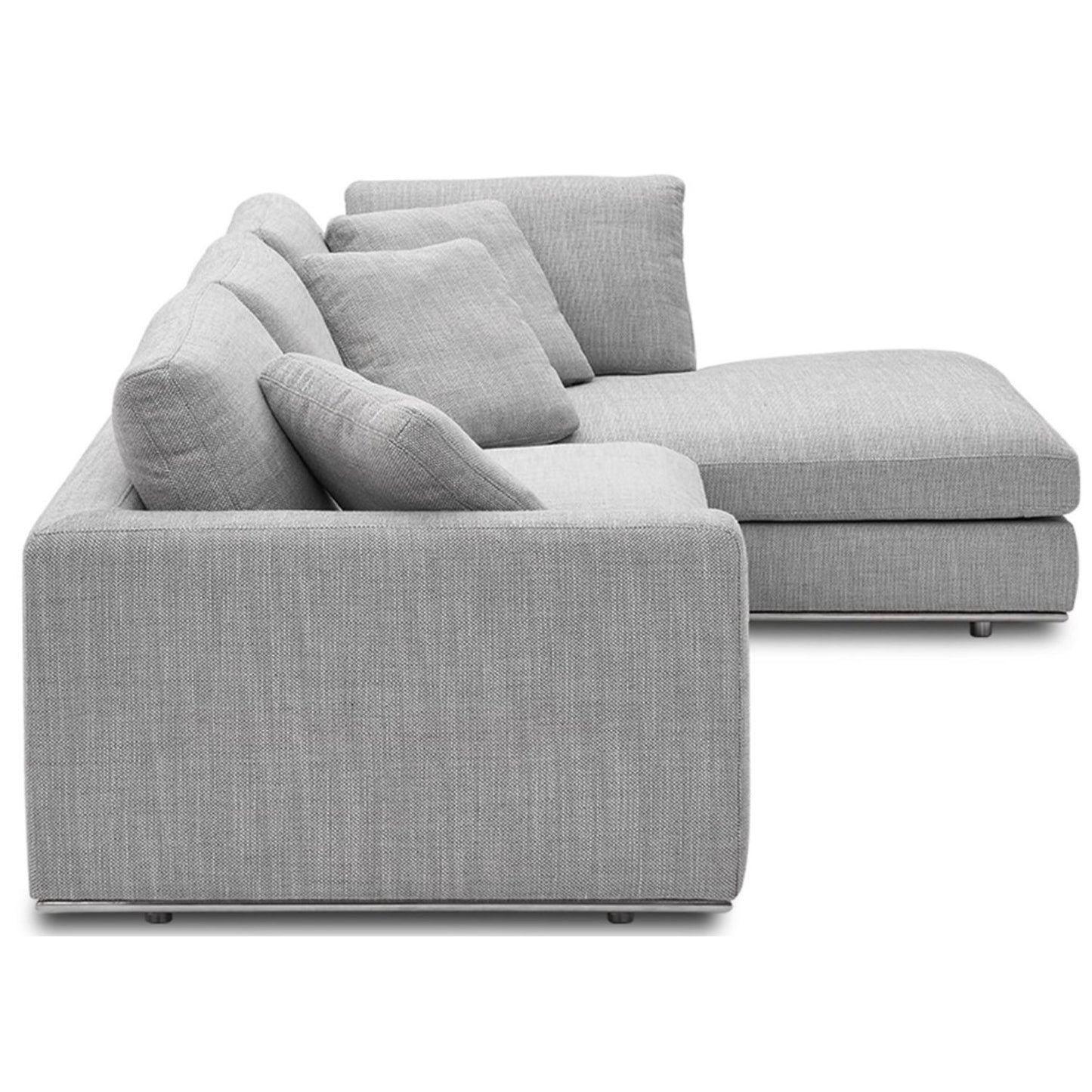 Hamilton Sectional Sofa, Left Facing, Smoke Gray