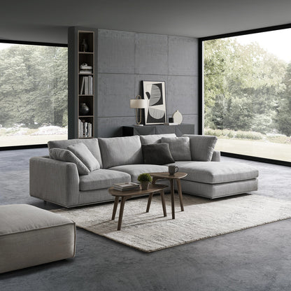 Hamilton Sectional Sofa, Left Facing, Smoke Gray
