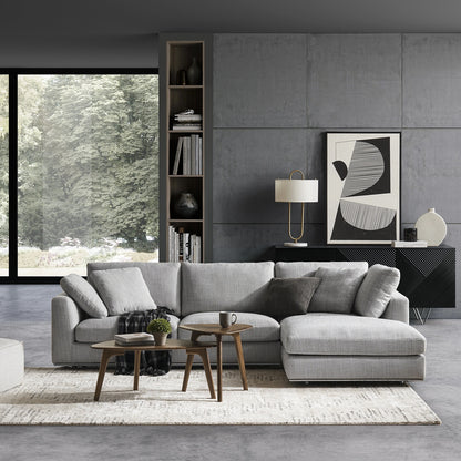 Hamilton Sectional Sofa, Left Facing, Smoke Gray