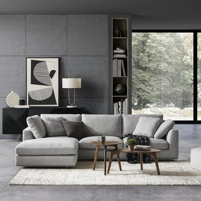 Hamilton Sectional Sofa, Right Facing, Smoke Gray
