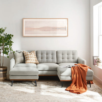 Loft Reversible Sectional Sofa, Beige