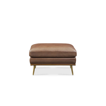 Loft Sofa With Ottoman, 2 Seater, Brown PU Leather