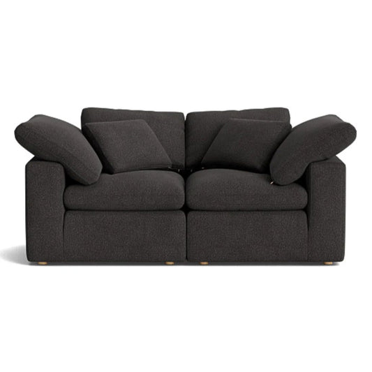 Haven Deep Seat Sectional Sofa, 2 Seater, Gray