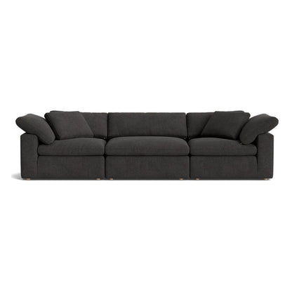 Haven Deep Seat Sectional Sofa, 3 Seater, Gray