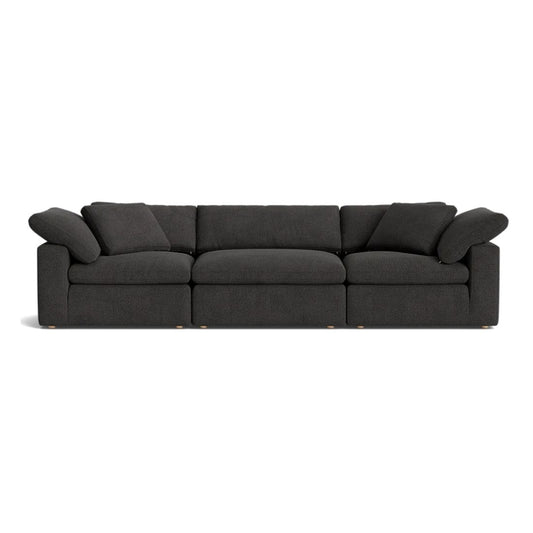 Haven Deep Seat Sectional Sofa, 3 Seater, Gray