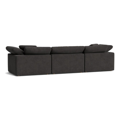 Haven Deep Seat Sectional Sofa, 3 Seater, Gray