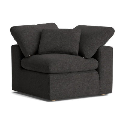 Haven Deep Seat Sectional Sofa With Ottoman, 2 Seater, Gray