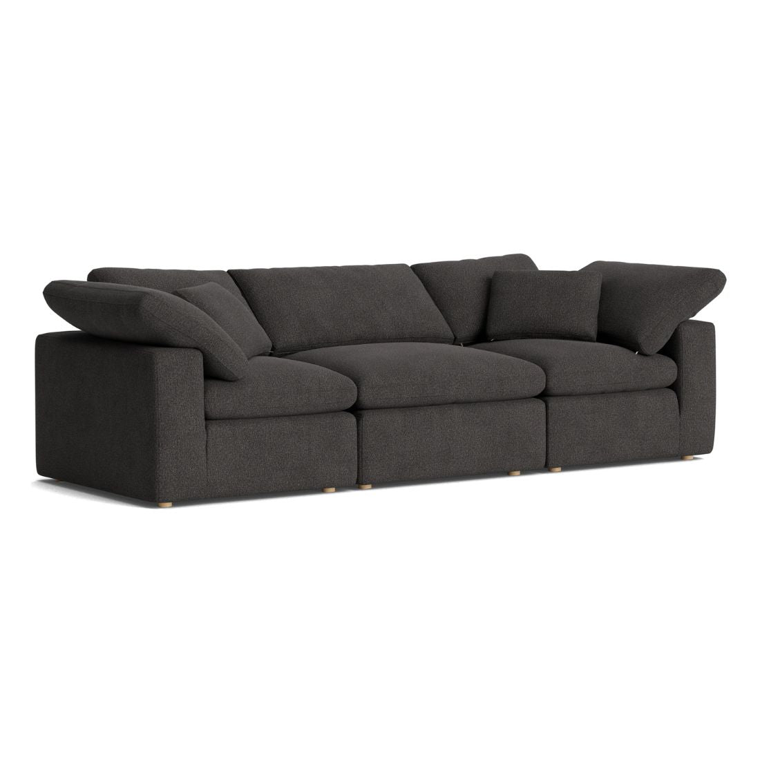 Haven Deep Seat Sectional Sofa, 3 Seater, Gray