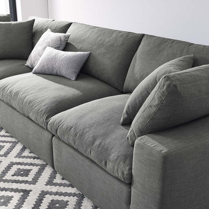 Haven Deep Seat Sectional Sofa, 3 Seater, Gray