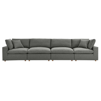 Haven Deep Seat Sectional Sofa, 4 Seater, Gray