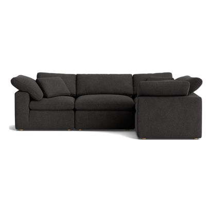 Haven Deep Seat Sectional Sofa, 4 Seater, Gray