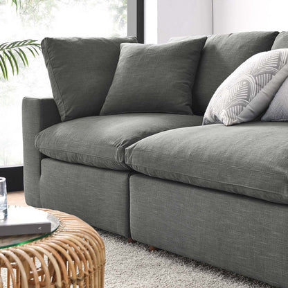 Haven Deep Seat Sectional Sofa, 4 Seater, Gray